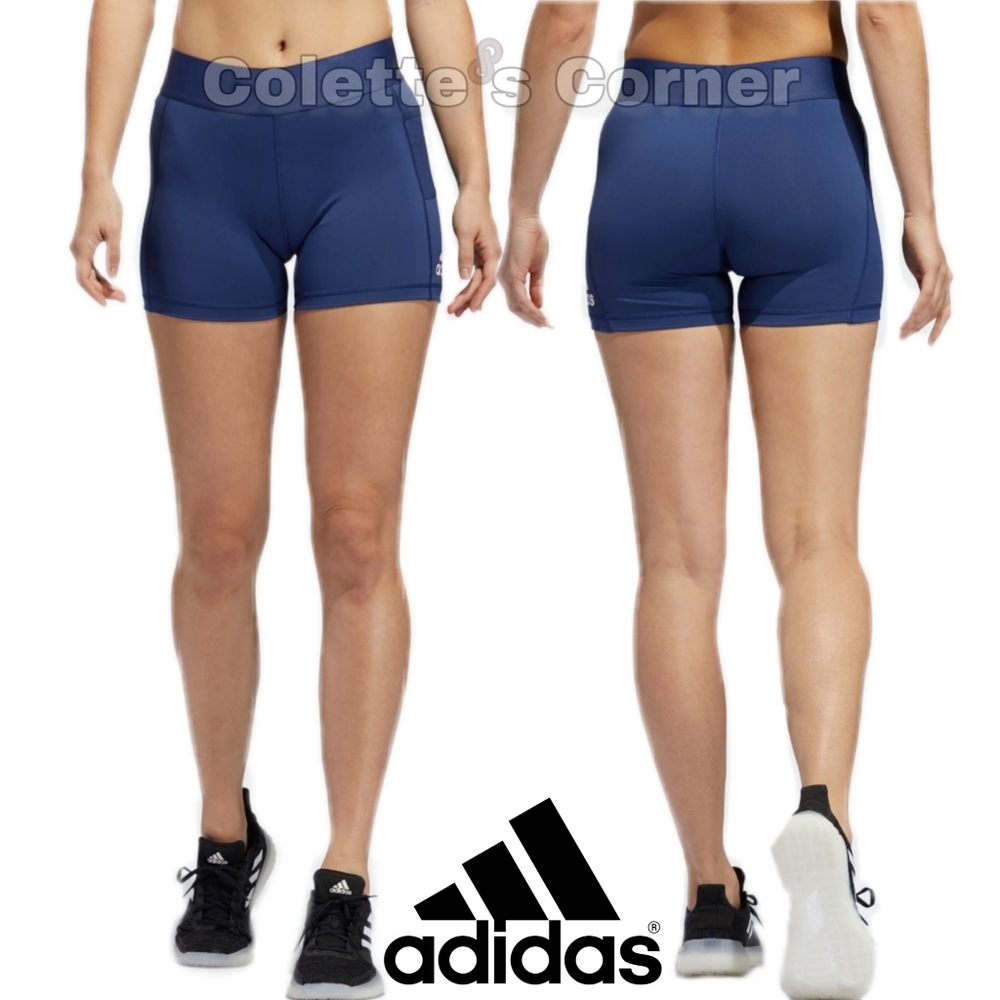 Adidas Alphaskin Blue Compression Short Tights